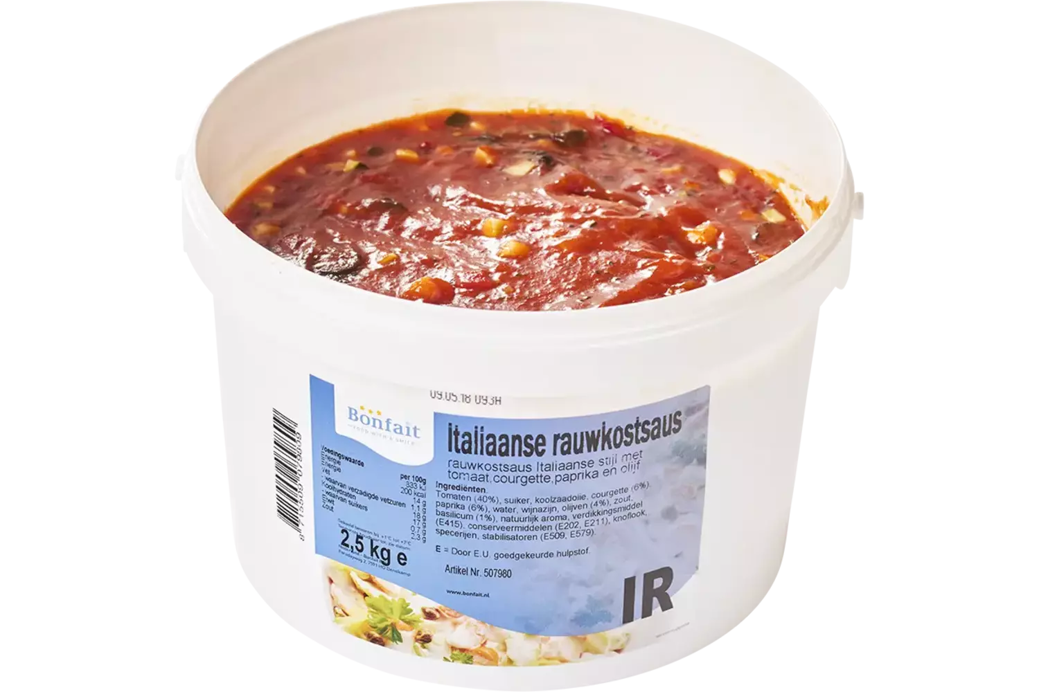 Italiaanse rauwkostsaus emmer 2,5kg stuk